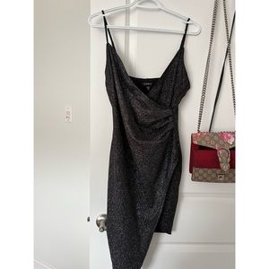 Le chateau little black glitter dress